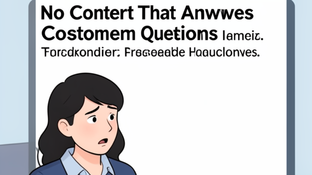 Text about customer questions and answers.